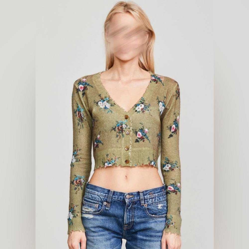 R13 Floral Baby Cardigan - Cashmere [Brand New]